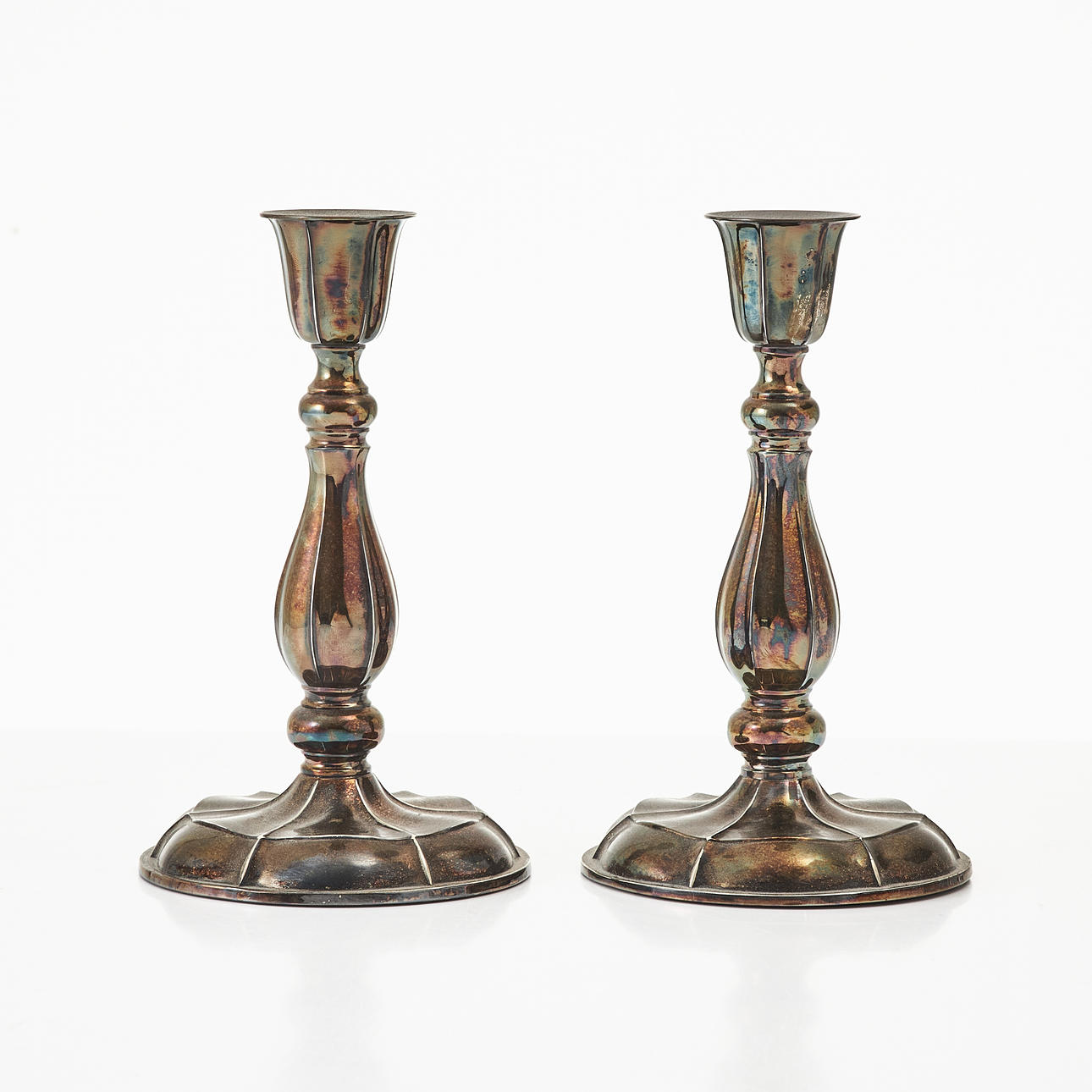 CANDLESTICKS, 1 pair, silver CESON Gothenburg 1975.