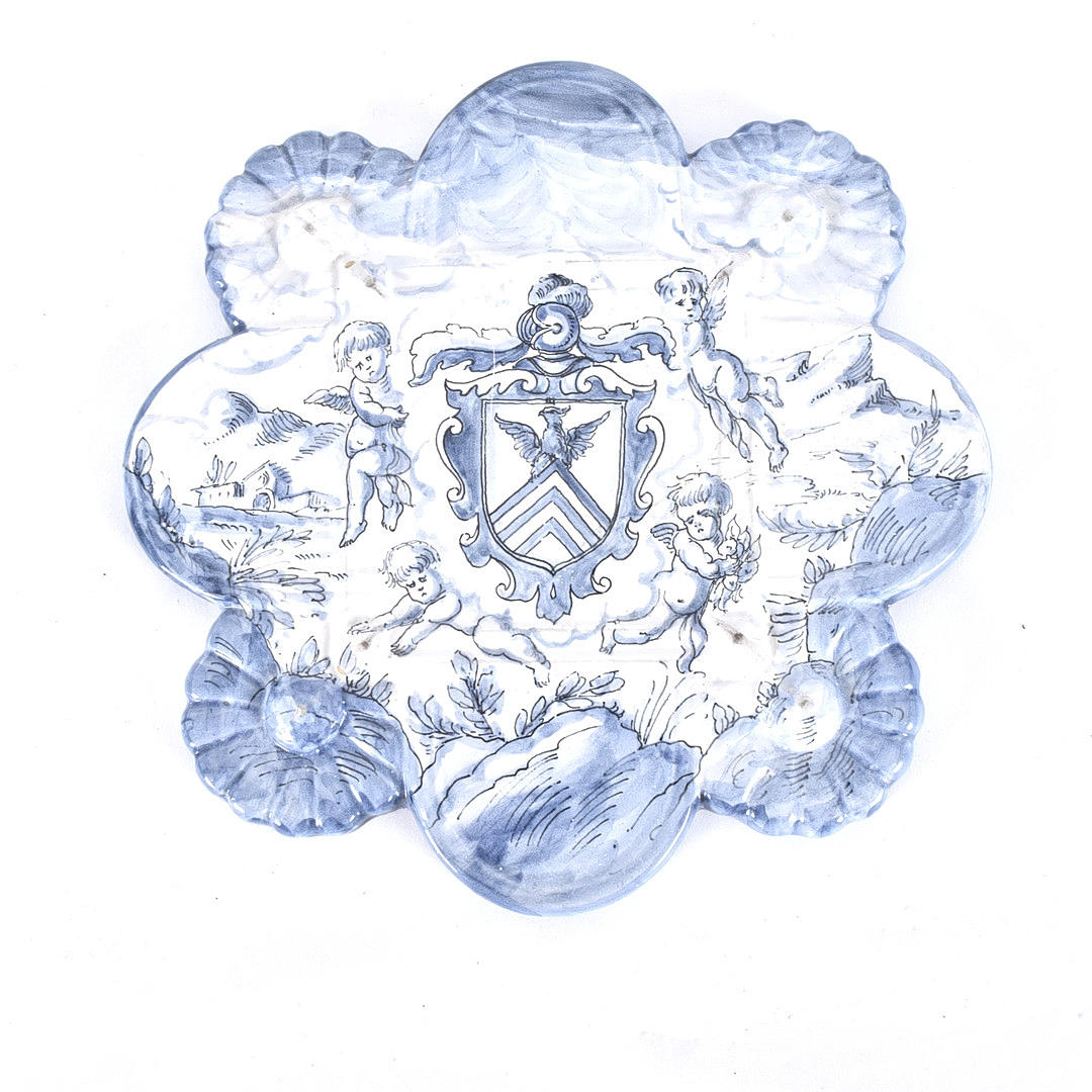 WALL PLAQUE, faience, 19th century.