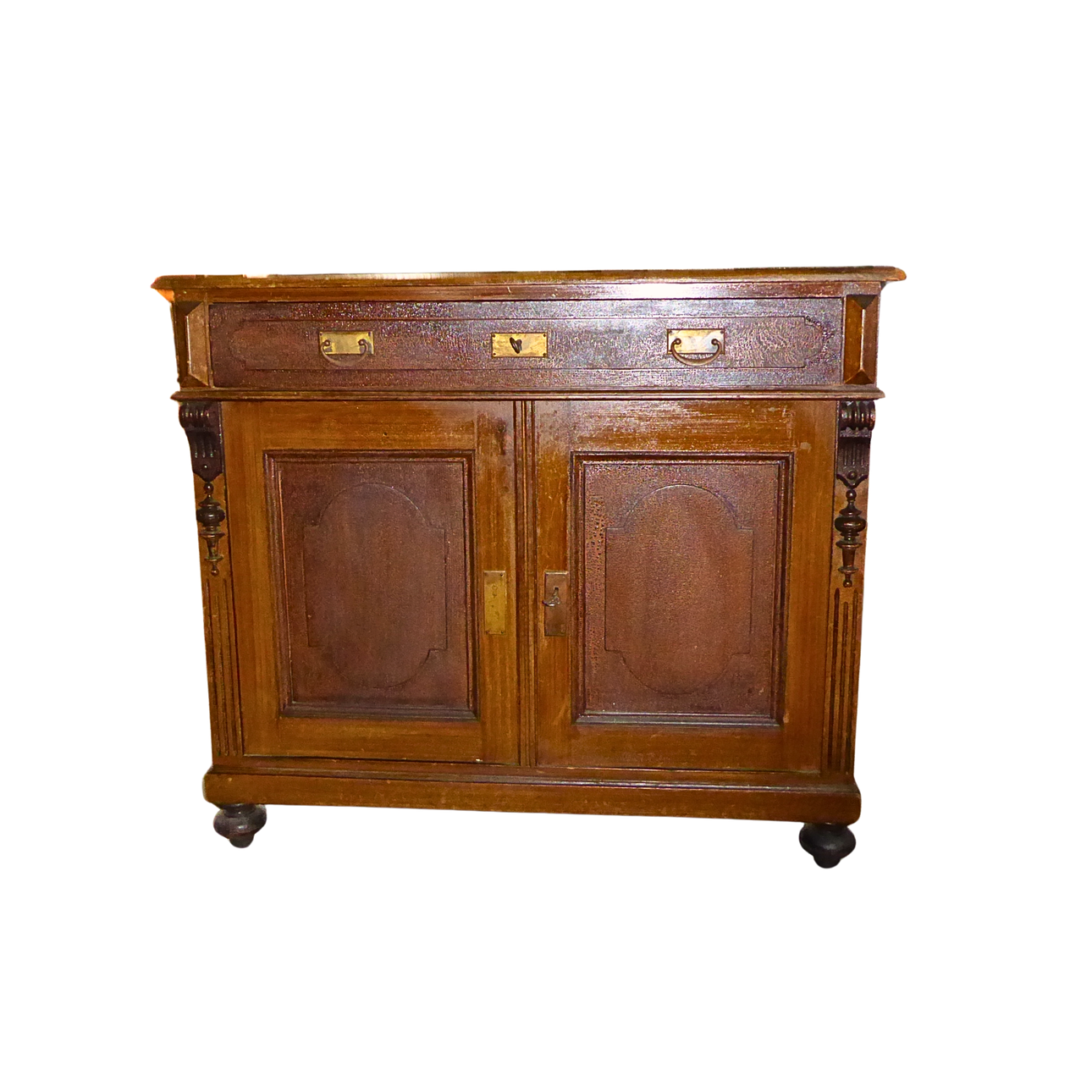 TWO-DOOR COMMODE, WALNUT.