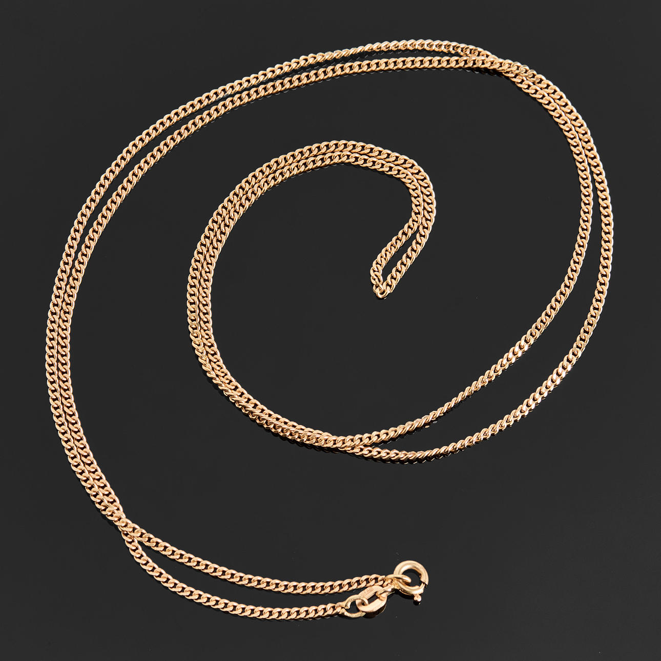 NECKLACE, 18k gold, curb link.