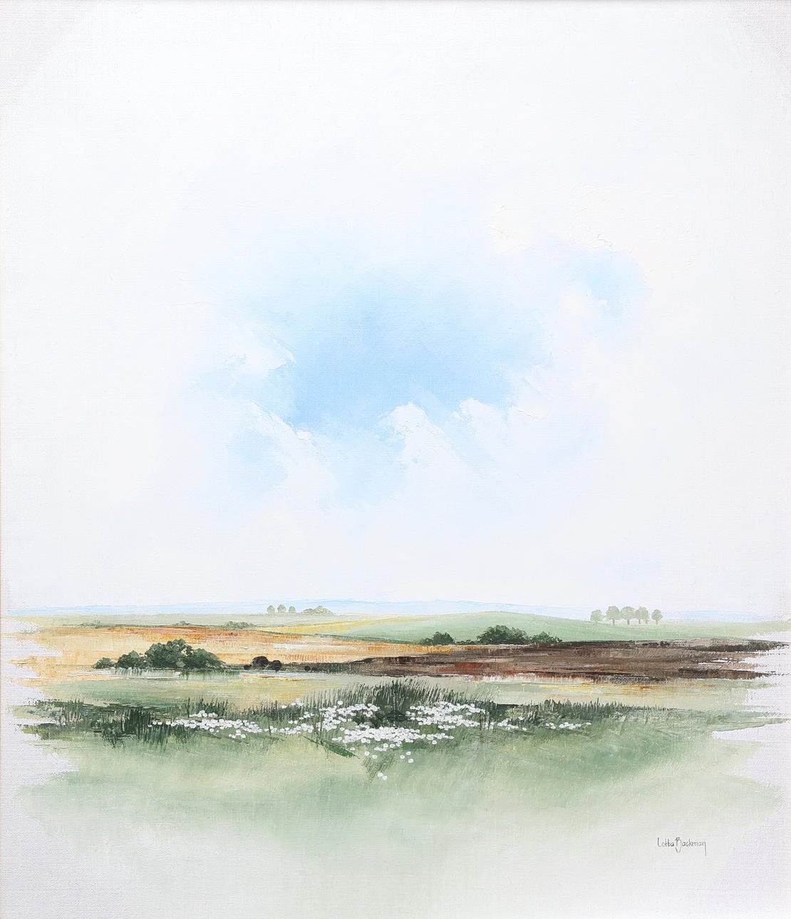 LOTTA BACKMAN. Oil on canvas, signed.