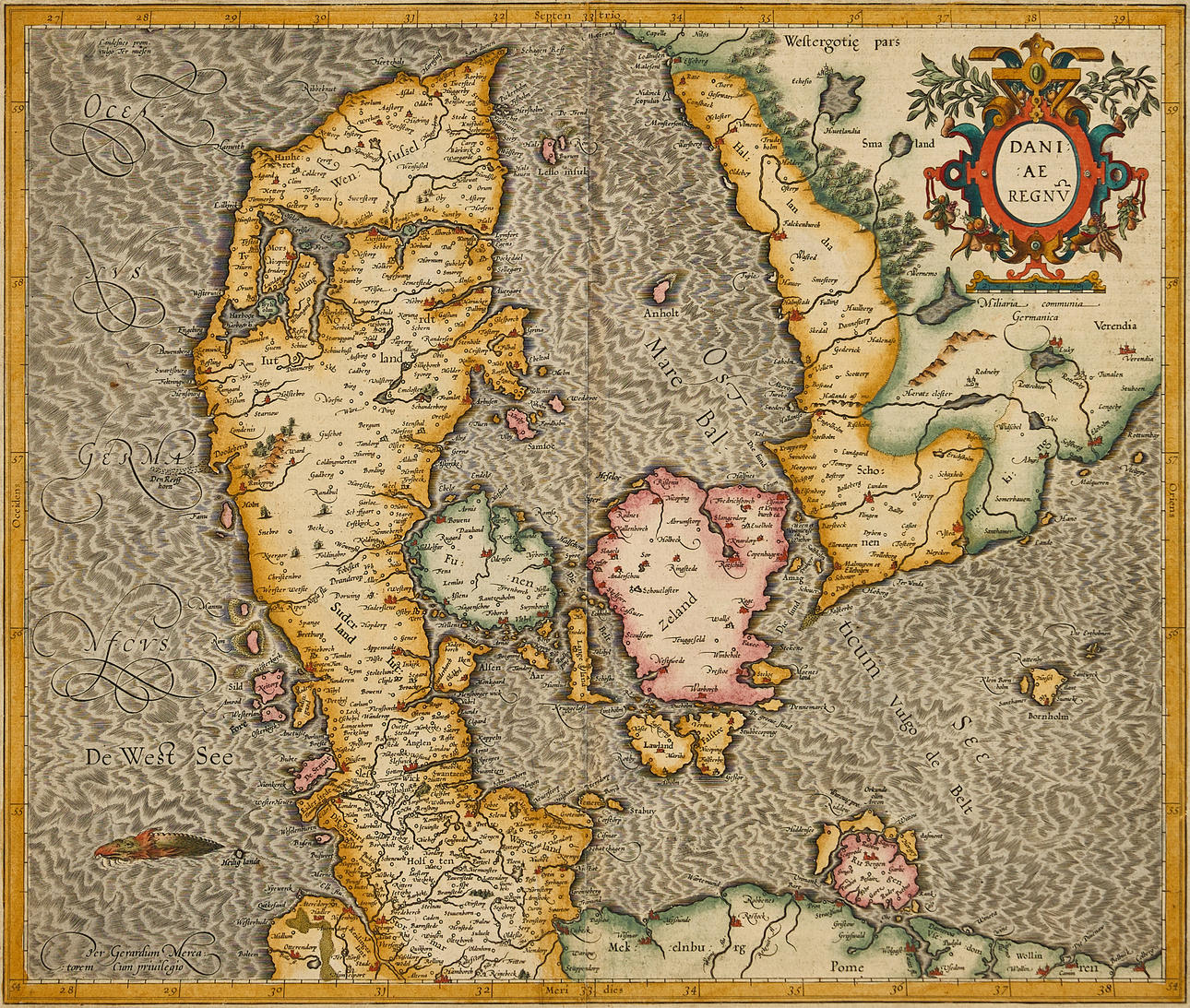 MERCATOR/HONDIUS, Daniae Regnum, 1630.