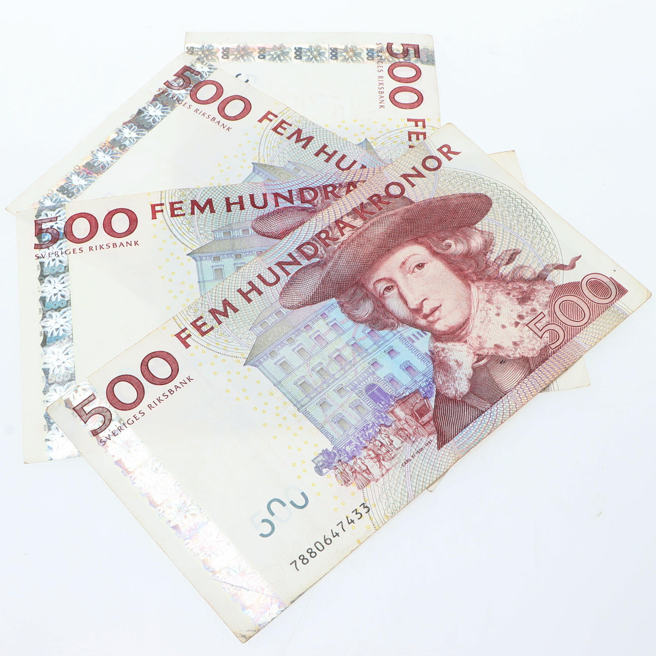 BANKNOTES, 4 pcs, 500-krona banknotes.