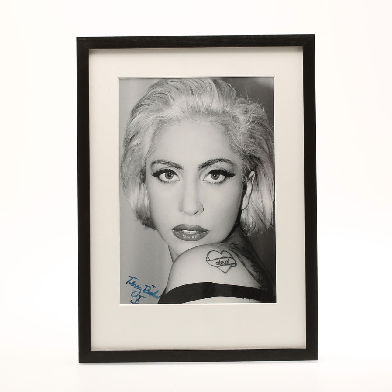 TERRY RICHARDSON. Fotoprint, "Lady Gaga", Handsignerad.