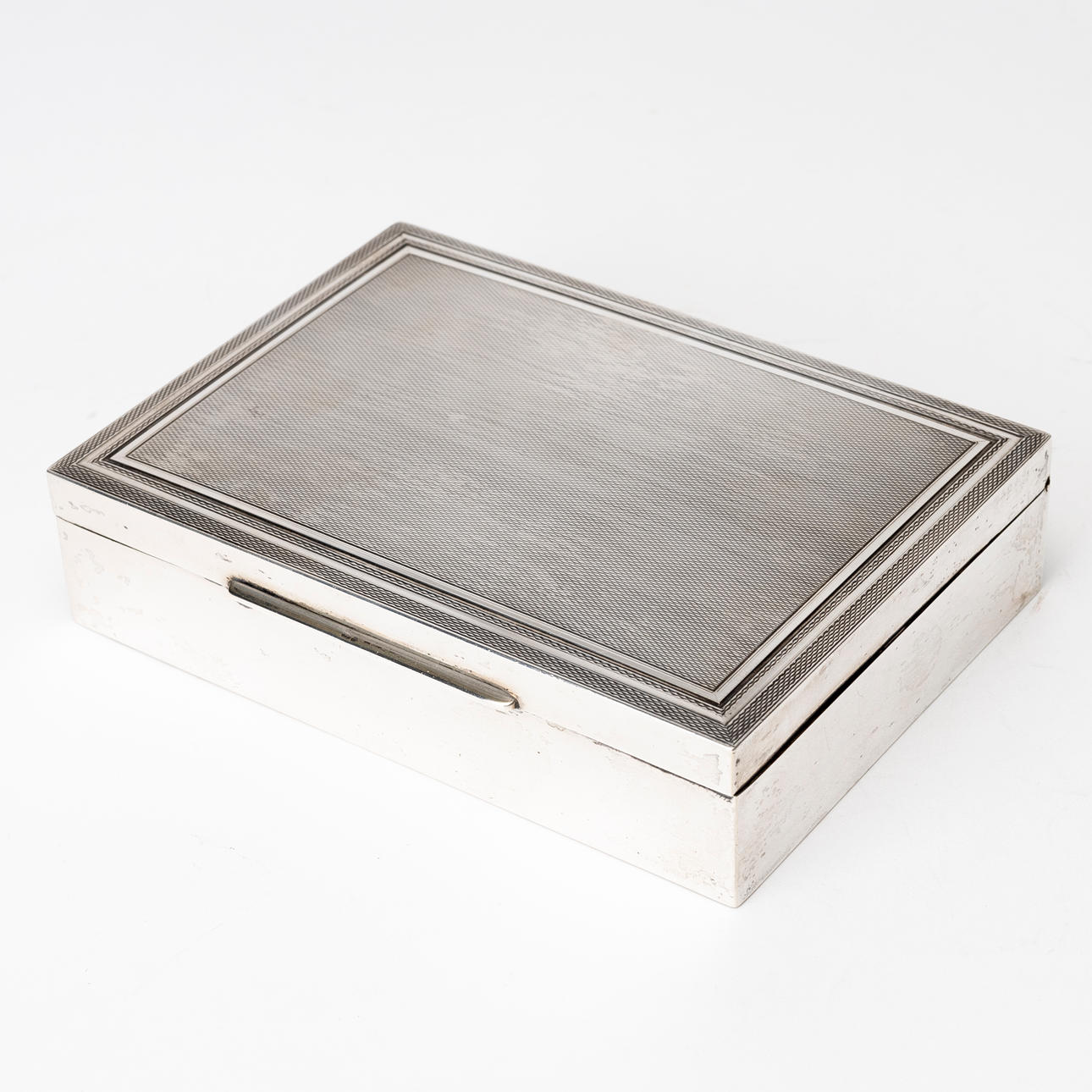 CIGARETTE CASE, silver, Swedish import, 20th century.