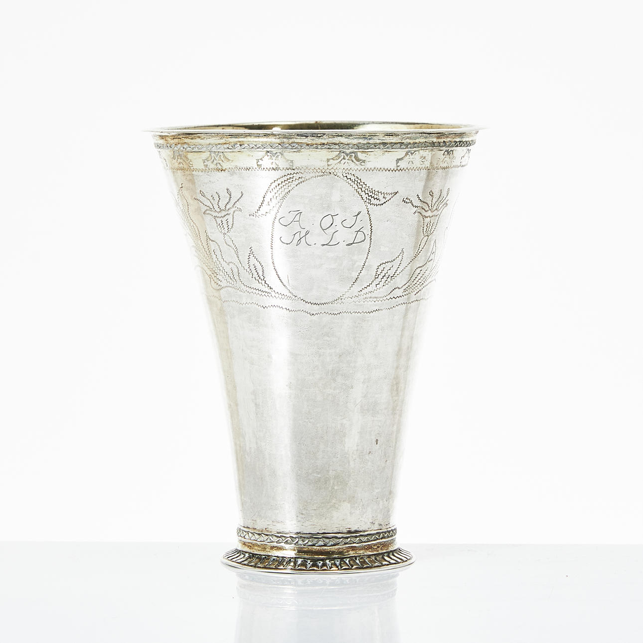 NILS TRYBOM. Wedding beaker, silver. Linköping 1752.
