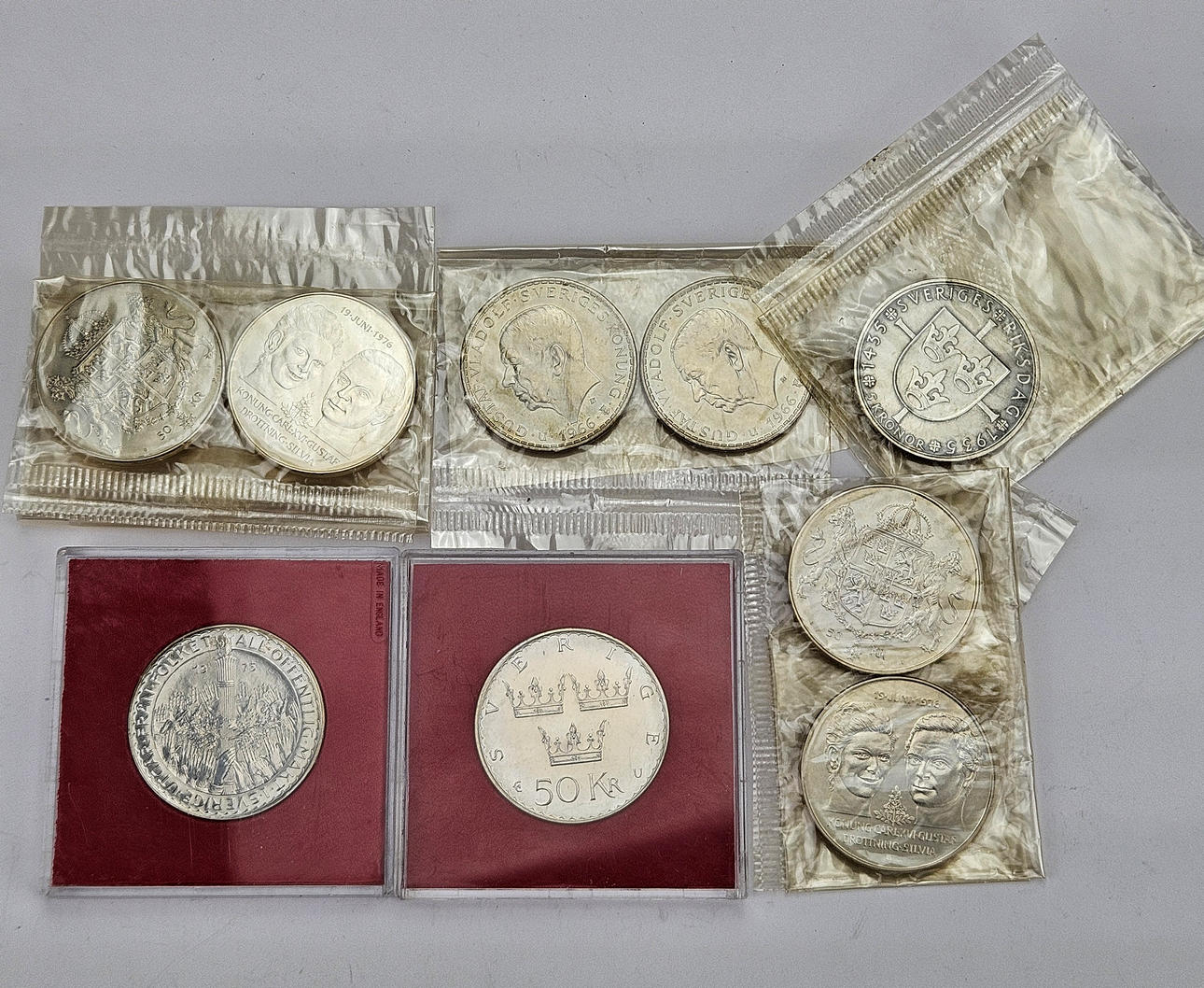 MYNT, 9 st, silver, Sverige.