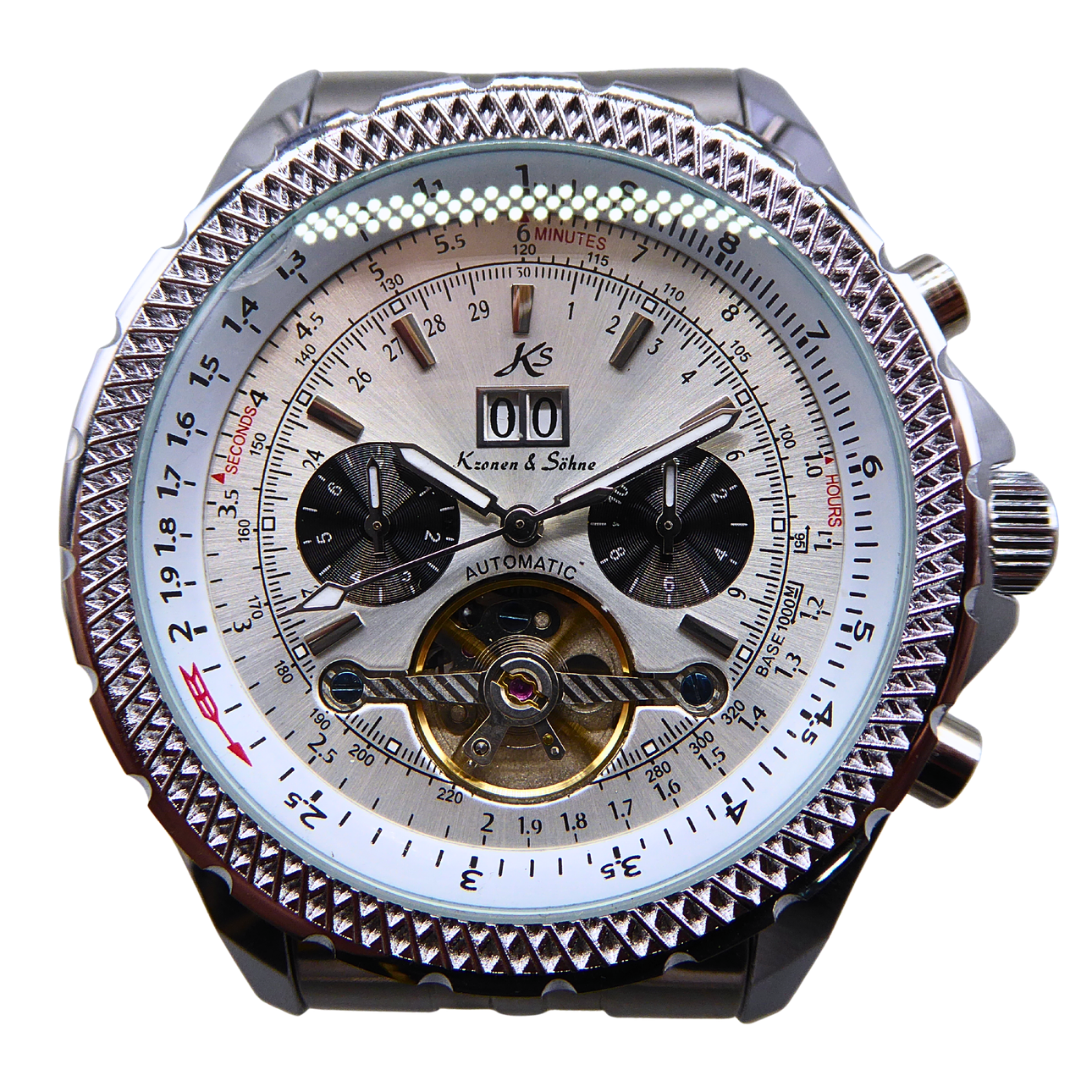 KRONEN & SÖHNE MEN'S WRISTWATCH IN STAINLESS STEEL. Clocks & Watches ...