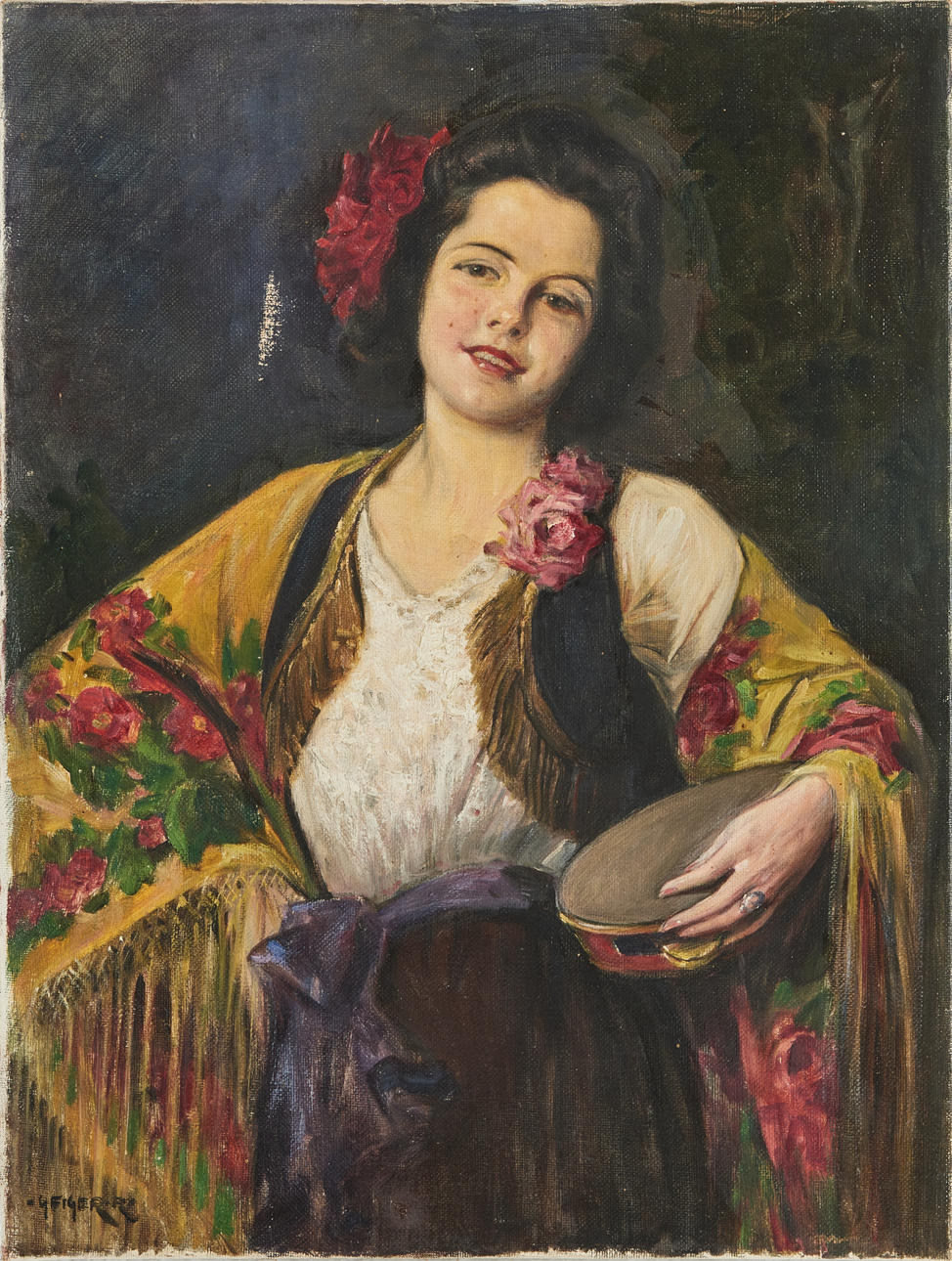 RICHARD GEIGER (ÖST 1870-1945). Dancer, oil on canvas, signed Geiger R ...