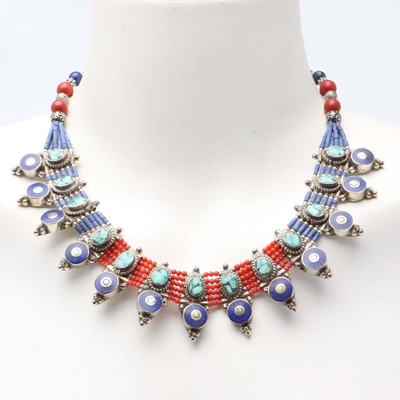 COLLIER, ädelstenar & vitmetall, 1980-tal.