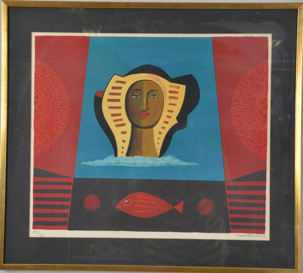 ESAIAS THORÉN. Färglitografi.