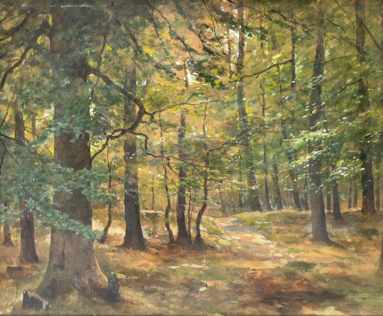 KARL HERRMANN SCHELLBACH  (1850-1921). Forest landscape.