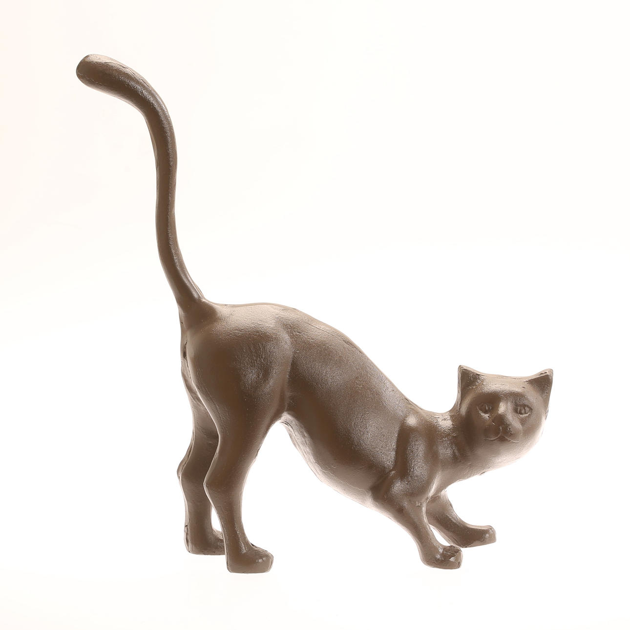 SKULPTUR, katt, gjutjärn, samtida.