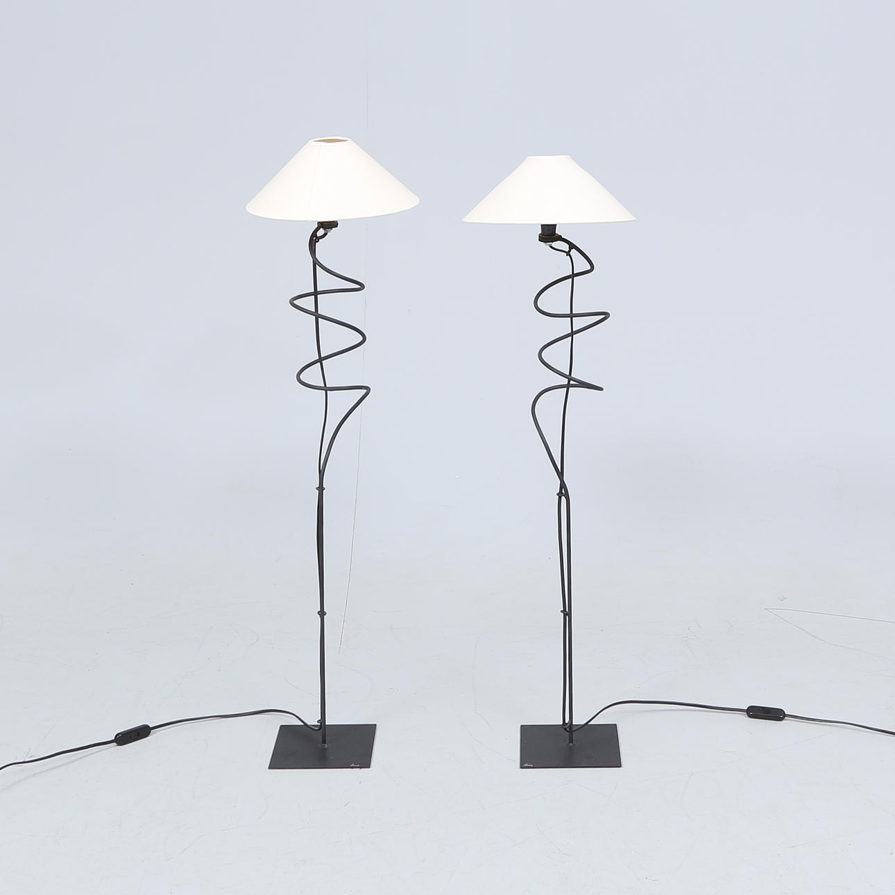 TABLE LAMPS, 1 pair, signed, contemporary.