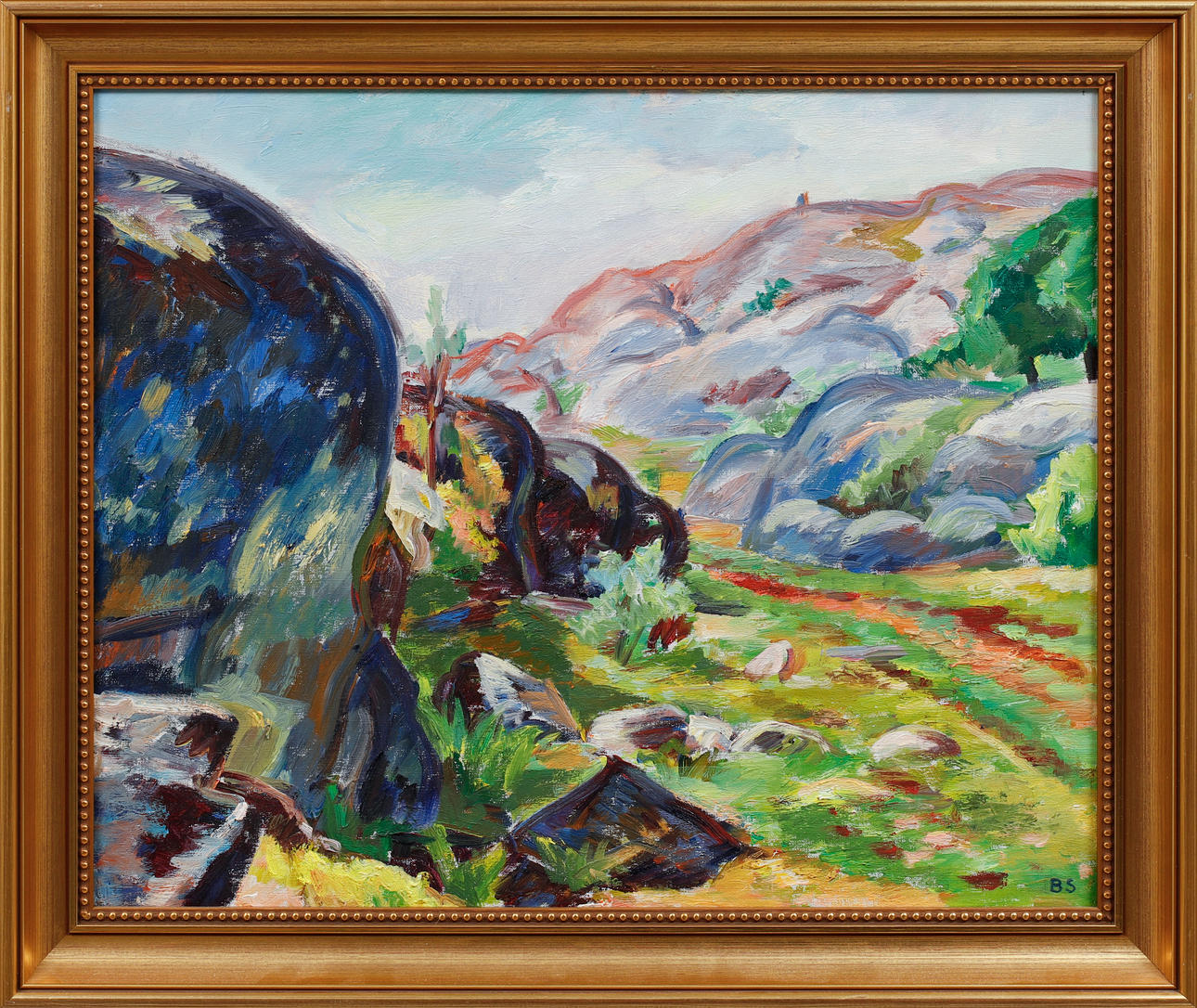 BIRGER SIMONSSON. Landscape, oil on canvas, signed.