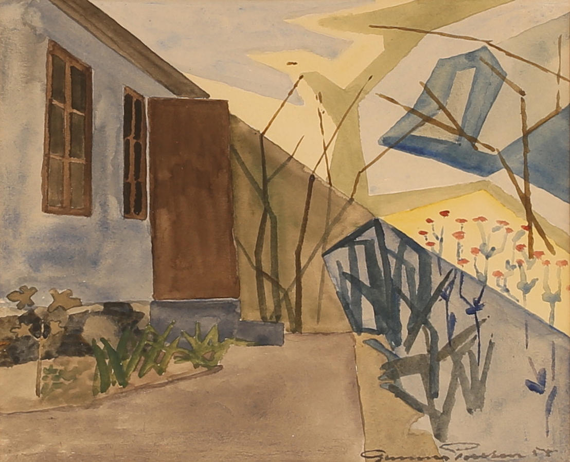 GUNNAR PERSSON. Watercolour, signed and dated -58.