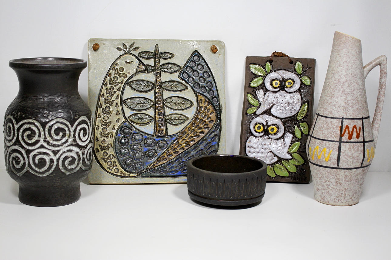 DIVERSE KERAMIK FÖREMÅL, 5st.