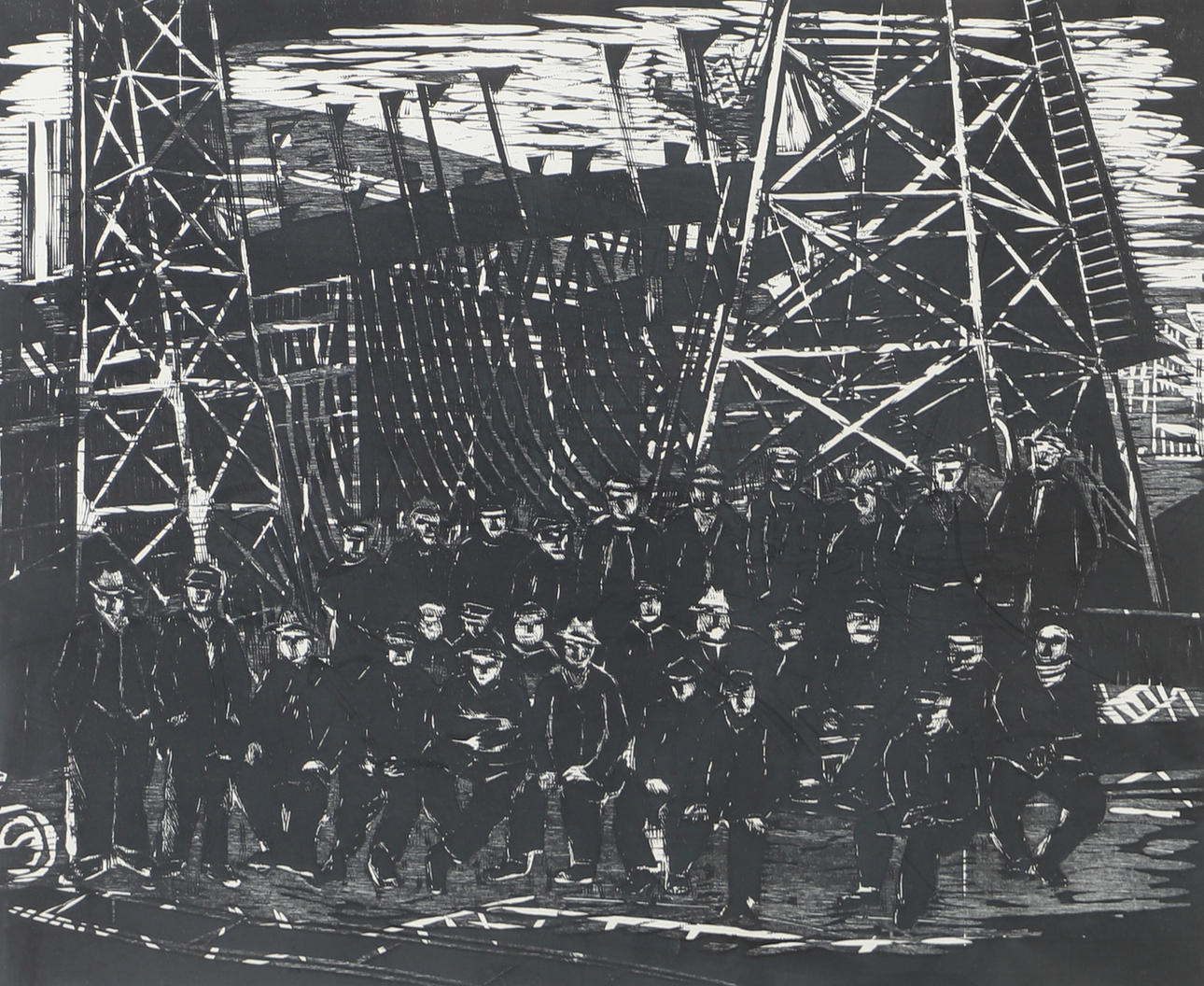 LENNART JÖNSSON. Boat builder, lithograph, signed.