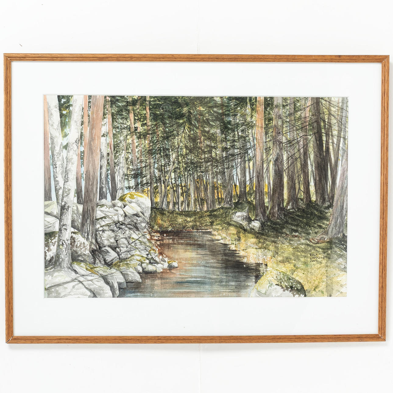 ROLF LINDQVIST. watercolour, signed.