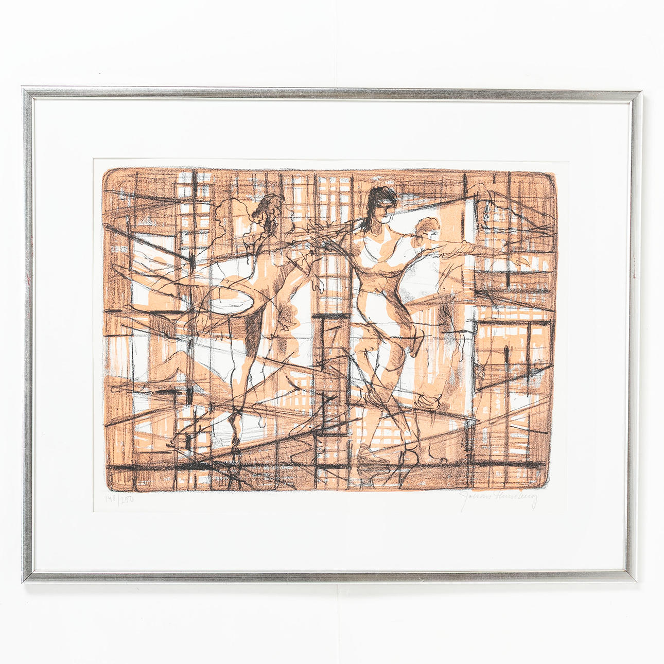 JOHAN THUNBERG. Colour lithograph, signed and numbered 148/250.