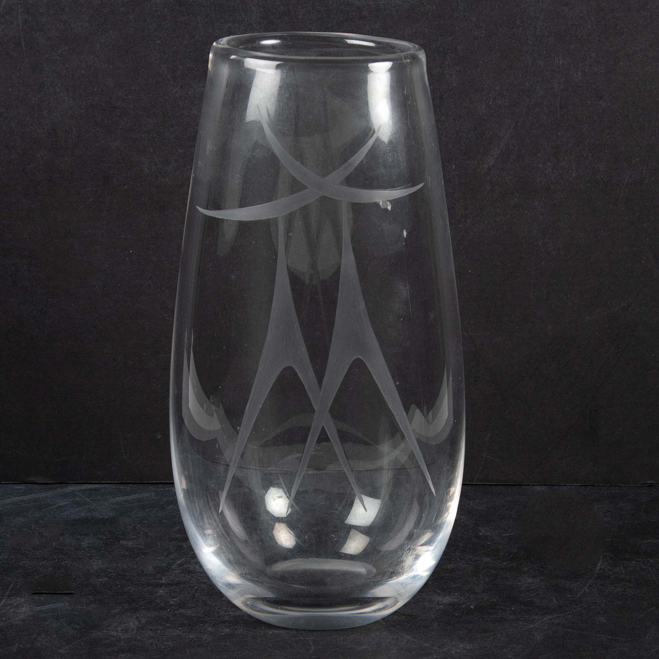 JOHN SELBING / OVE BJERDING. Vas, glas, Orrefors, 1958.