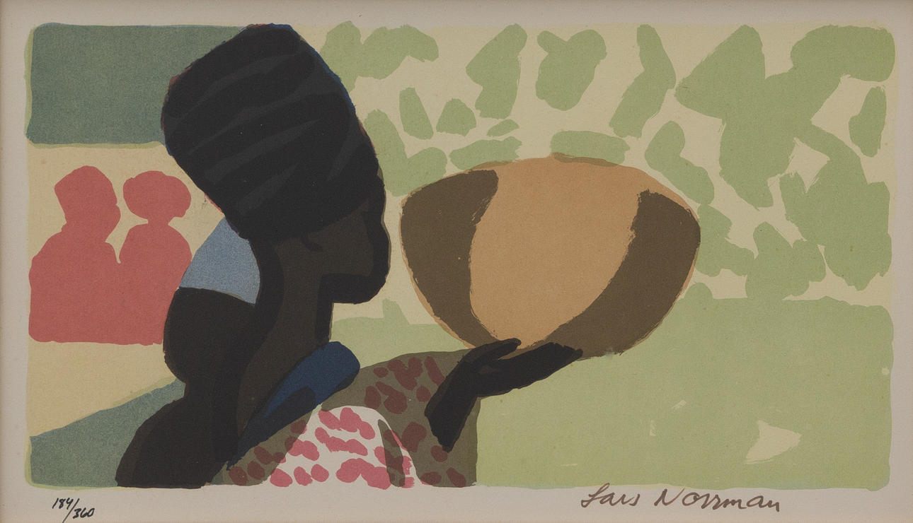 LARS NORRMAN. Composition, colour lithograph, signed and numbered 184/360.