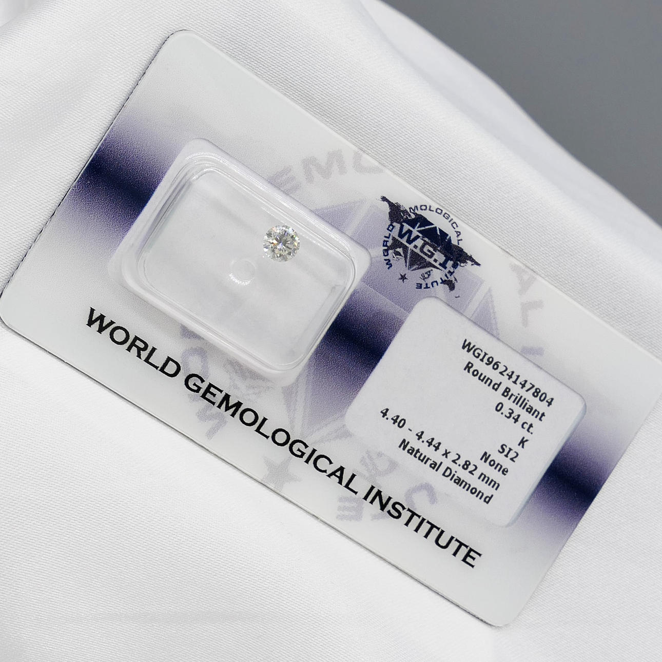 0.34 CARAT DIAMOND, certified.