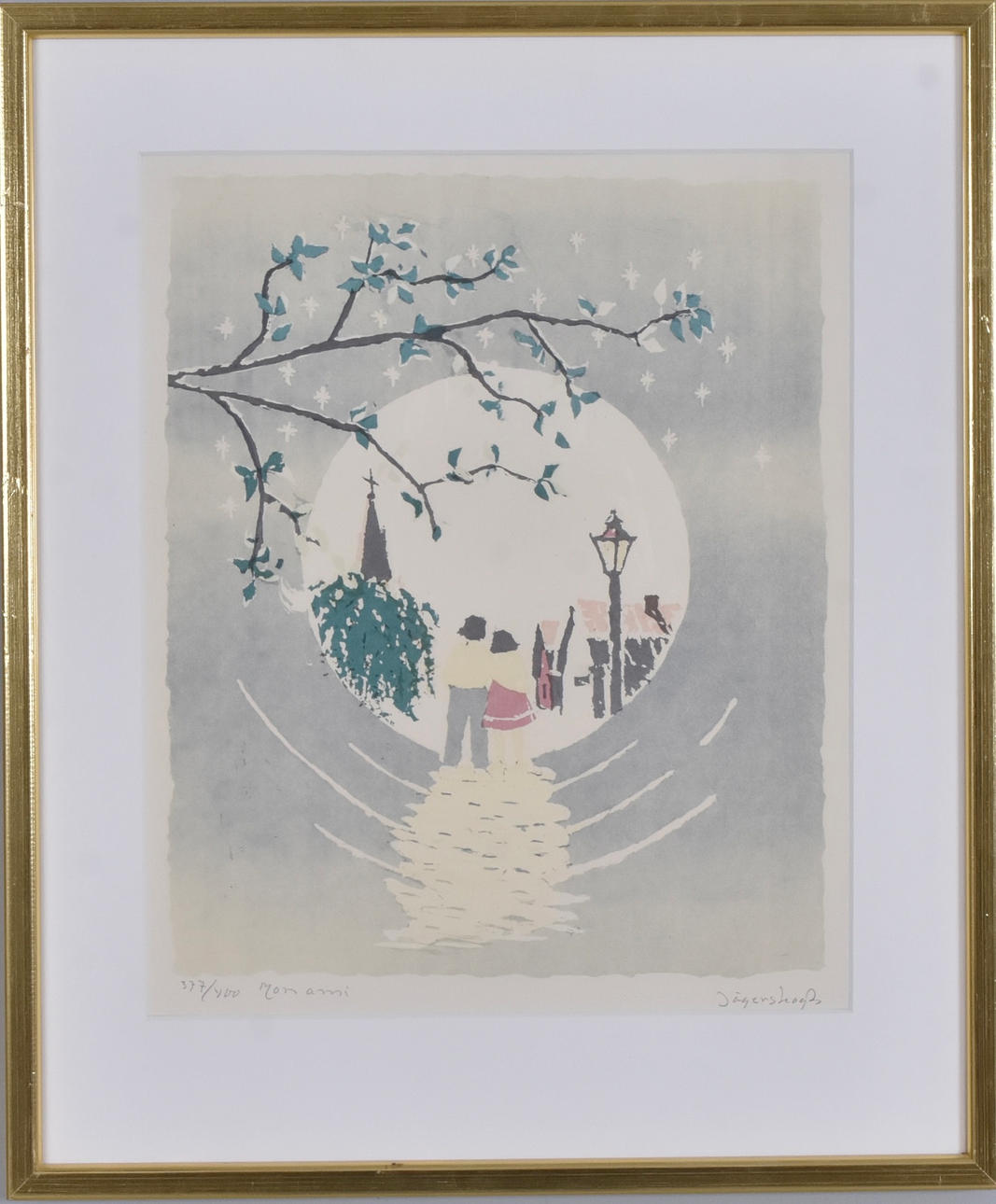 DAVID JÄGERSKOGH. Colour lithograph.