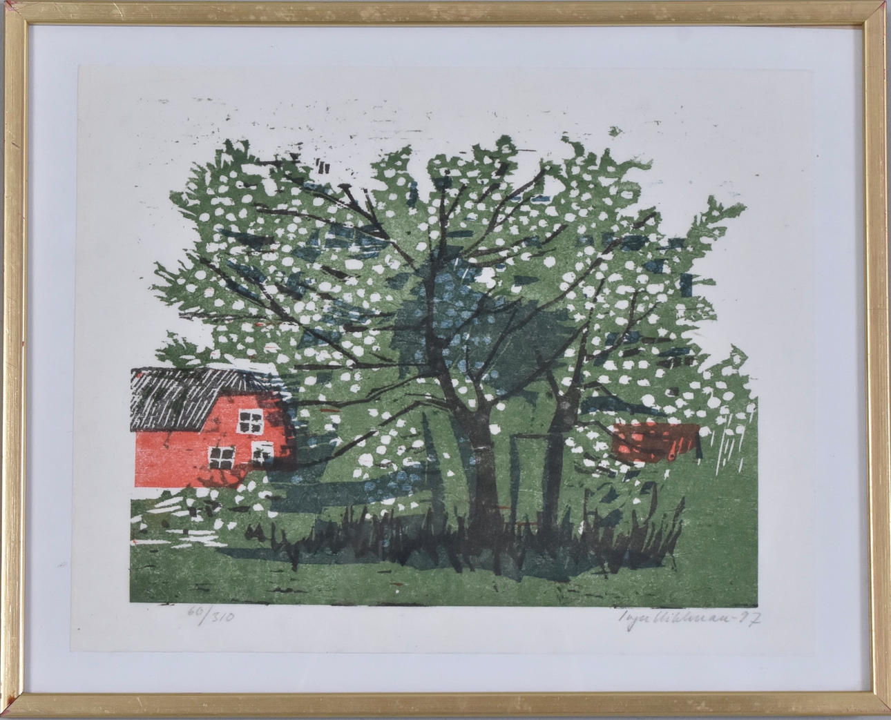 INGER KIHLMAN. Colour woodcut.