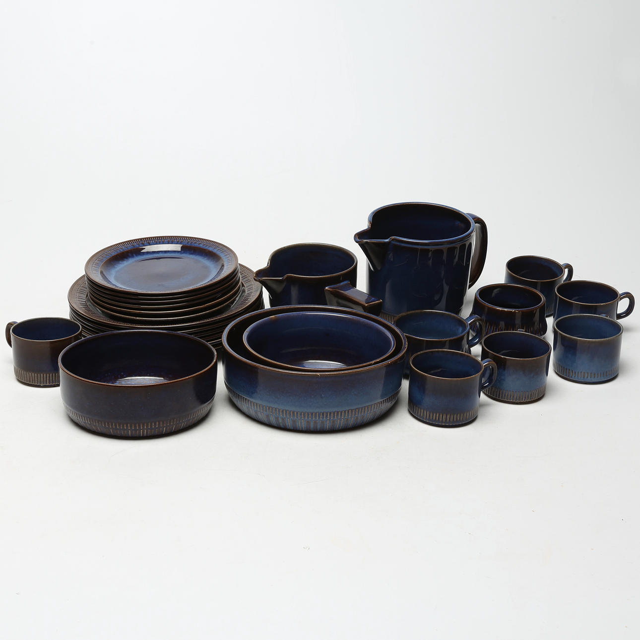DINNERWARE PARTS, approx. 23 pcs, blue, Gefle.