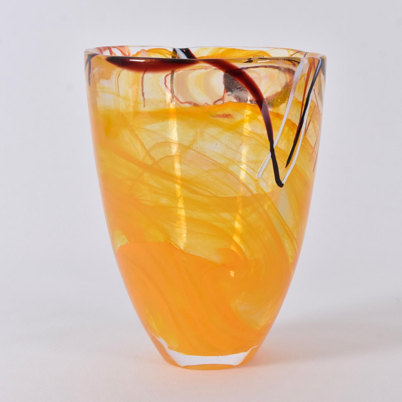 ANNA EHRNER. Vas, "Contrast", glas, Kosta Boda.