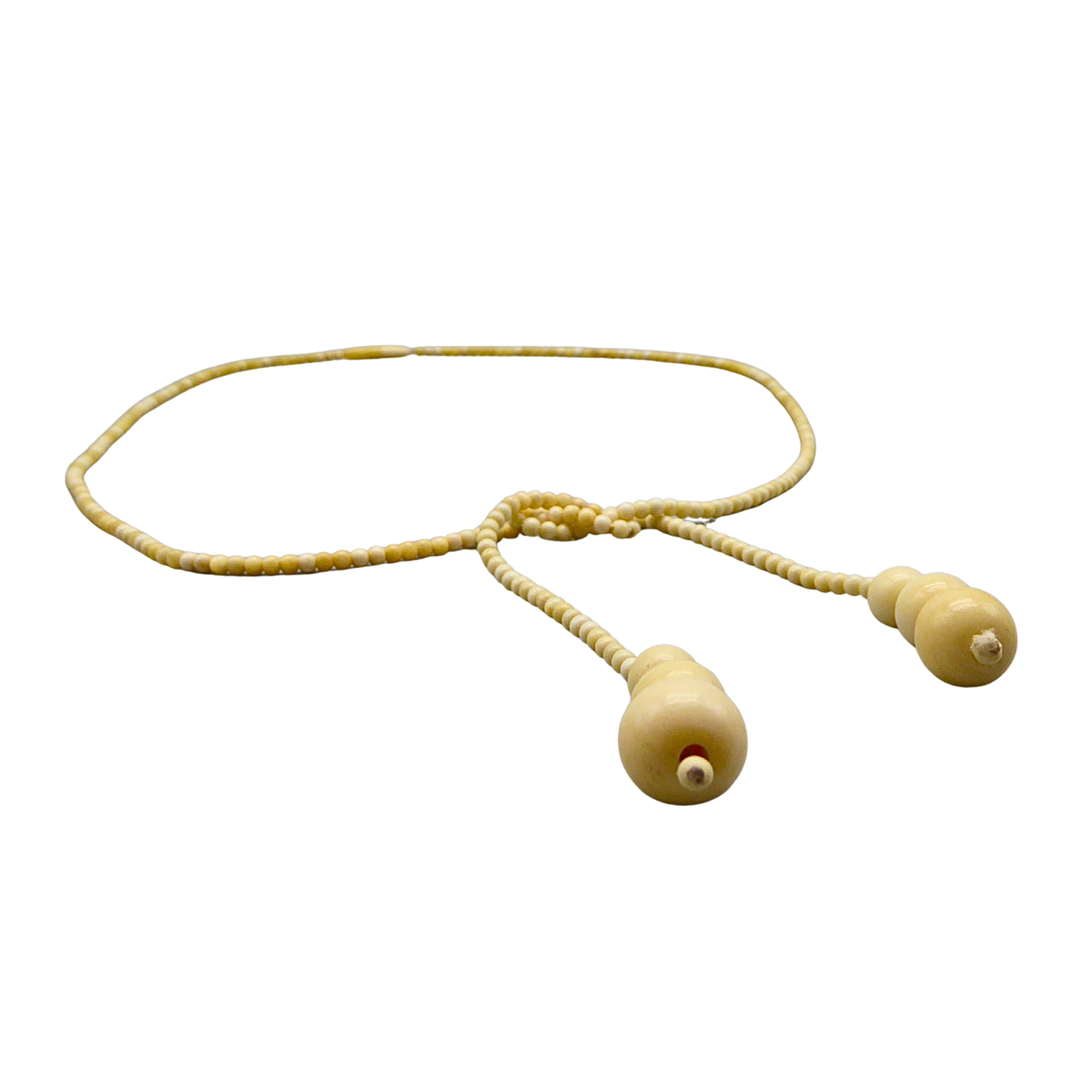 BONE NECKLACE WITH SCREW CLASP.