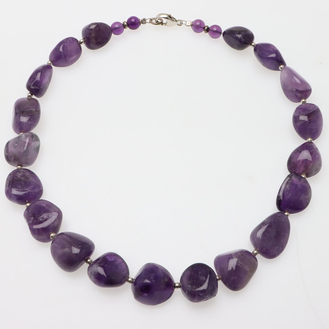 NECKLACE, amethysts & sterling silver.