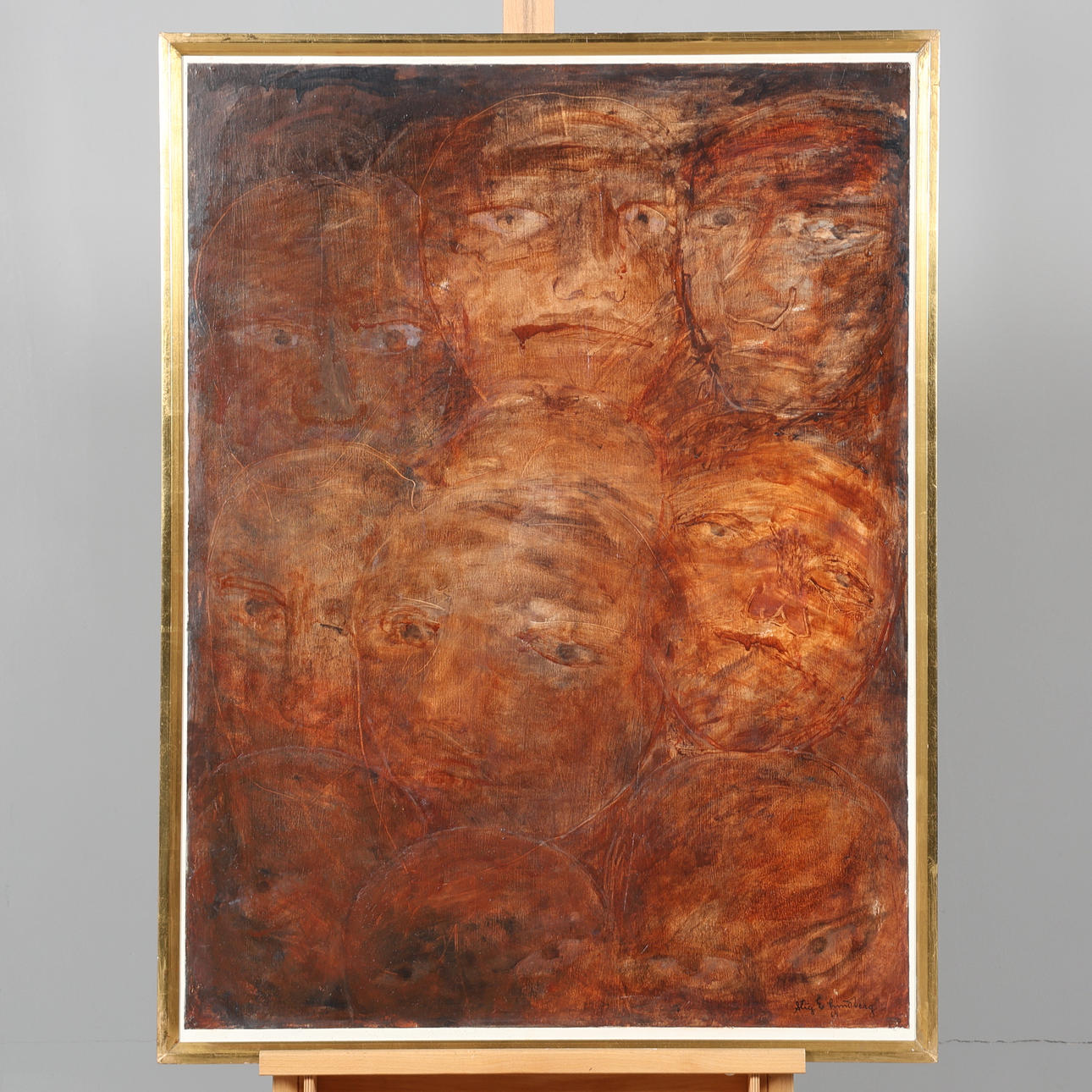 STIG EVERT LINDBERG. MIXED MEDIA ON PANEL, signed.