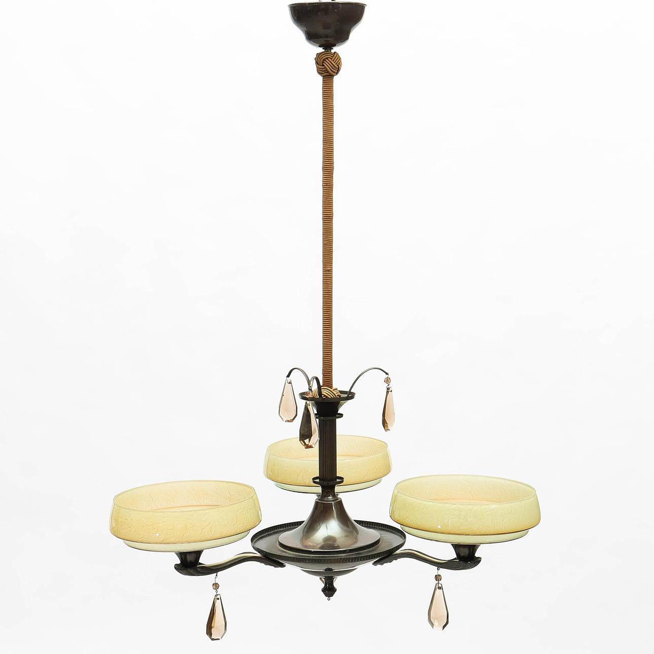 CEILING LAMP, 3 light points, Art Deco, 1930s/40s.