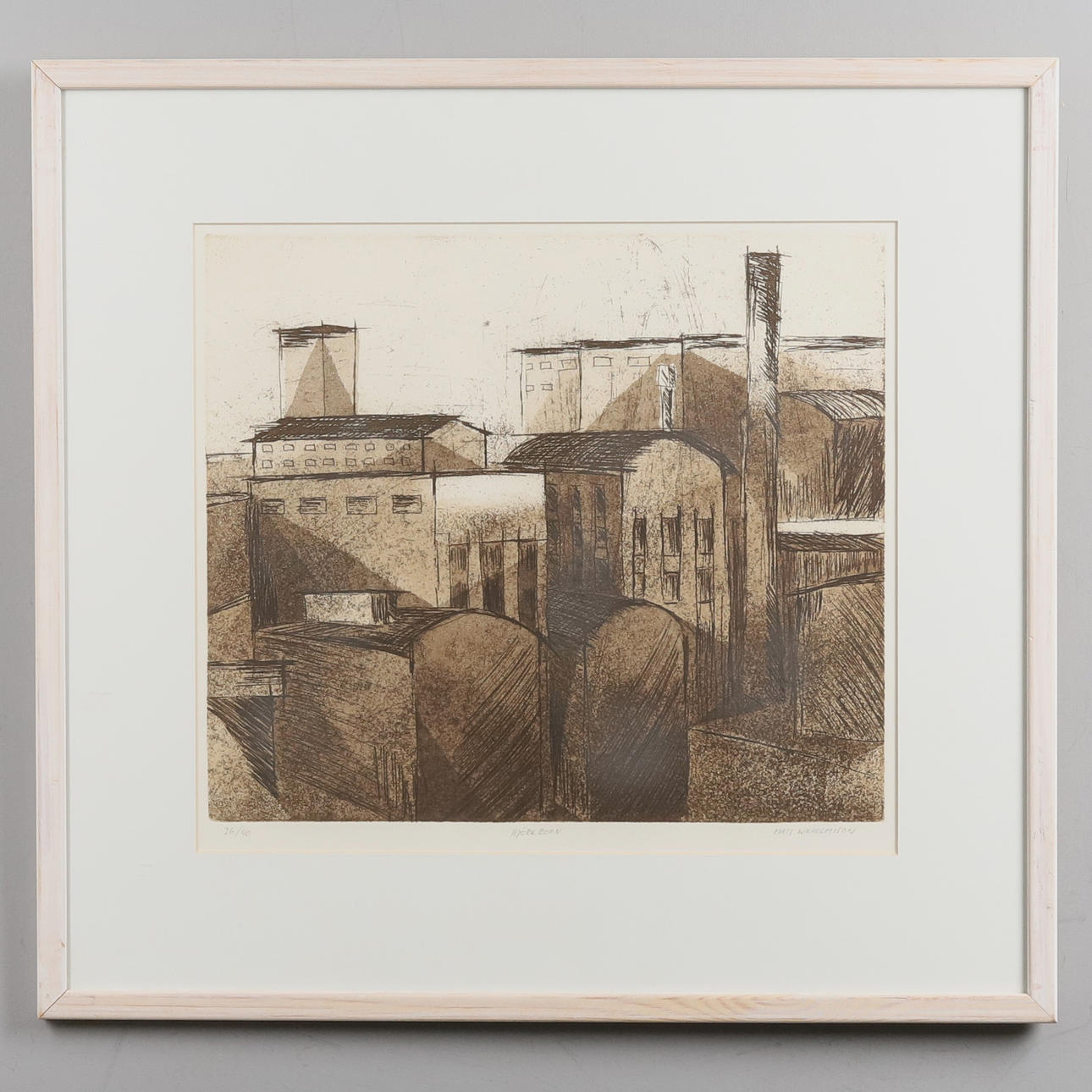 MATS WILHELMSSON. Etching, "Björkborn", signed, numbered 36/40.