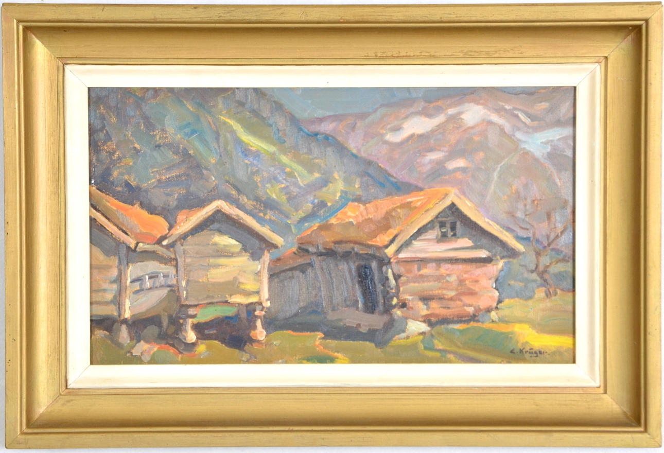 EINAR KRÜGER. Olja på duk.