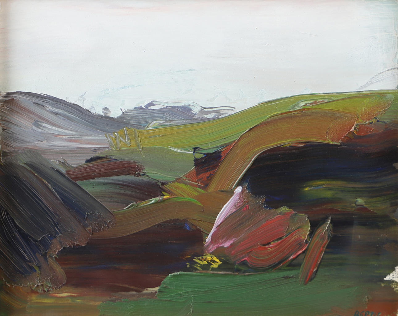 LARS BERTLE. Landscape, oil on panel, signed Bertle.