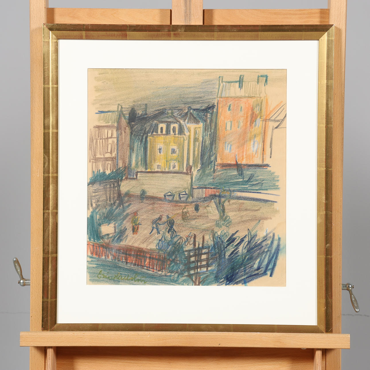 ERIC HALLSTRÖM. PASTEL, signed.