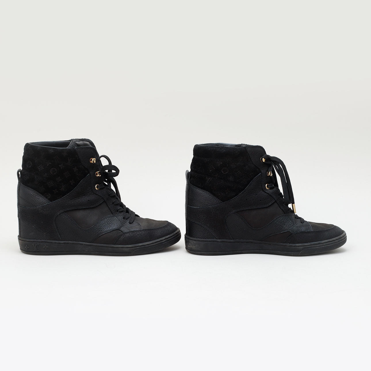 SNEAKERS, Louis Vuitton, "Cliff topp Wedge", Made in Italy, storlek 37 1/2.