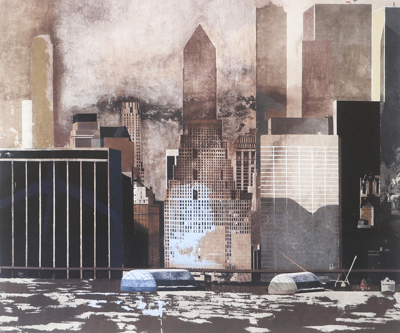 JORGE CASTILLO. Cityscape, colour lithograph, signed Castillo 2013.