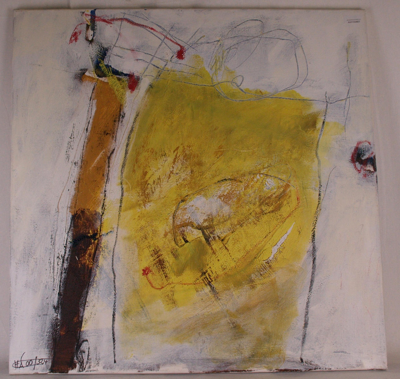 WIELAND, CHRISTINE. blandteknik på duk.