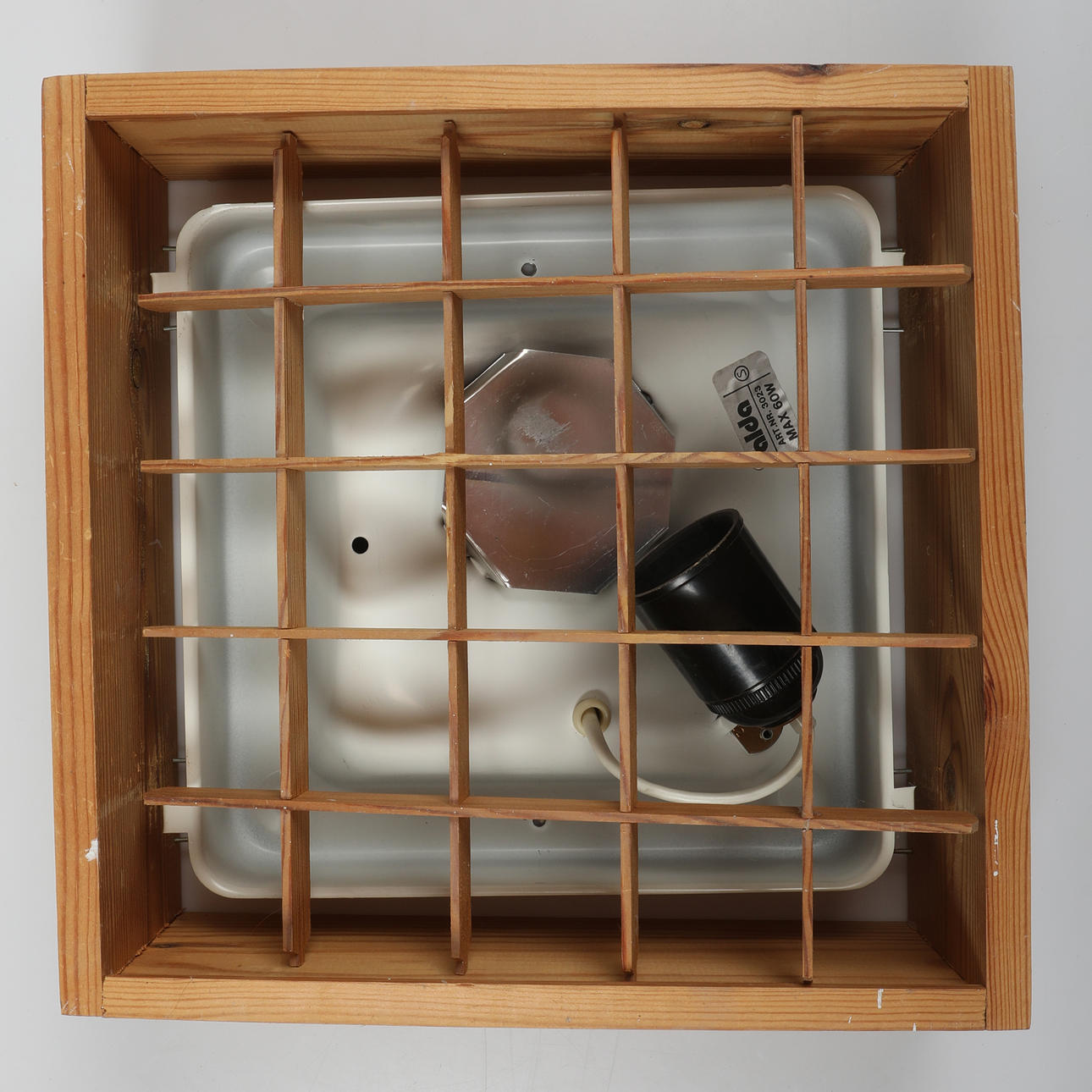 CEILING LIGHT, pine, Alda, 1970s.