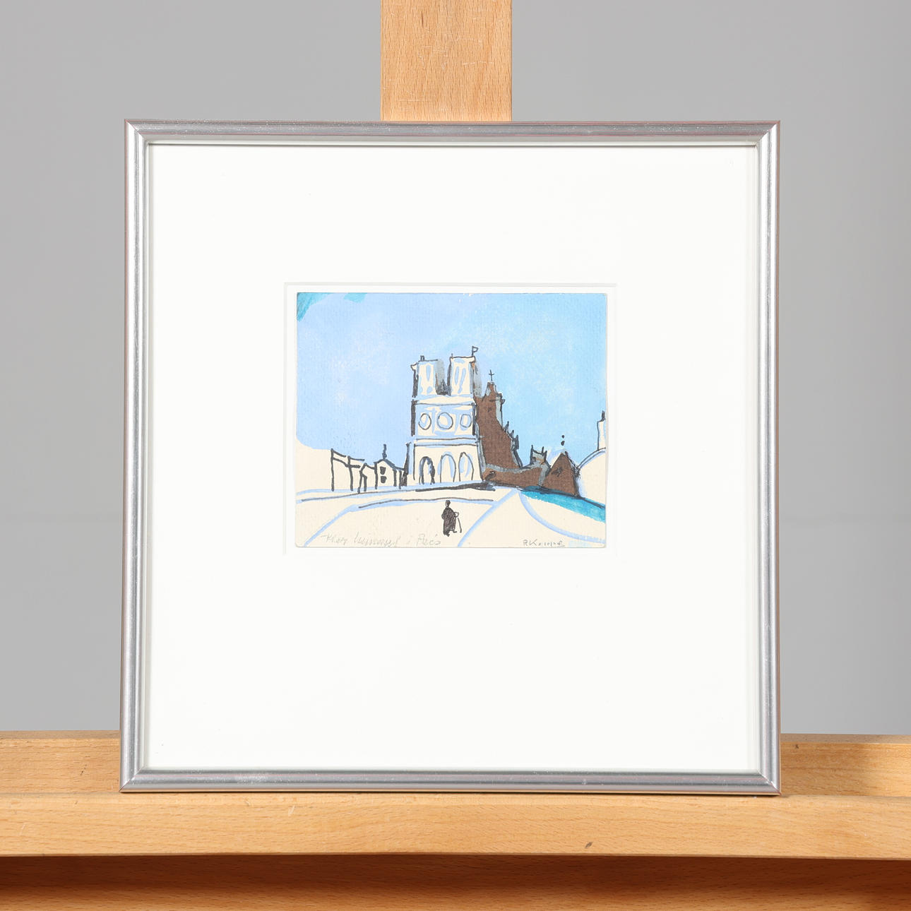 ROLAND KEMPE. WATERCOLOUR, signed.