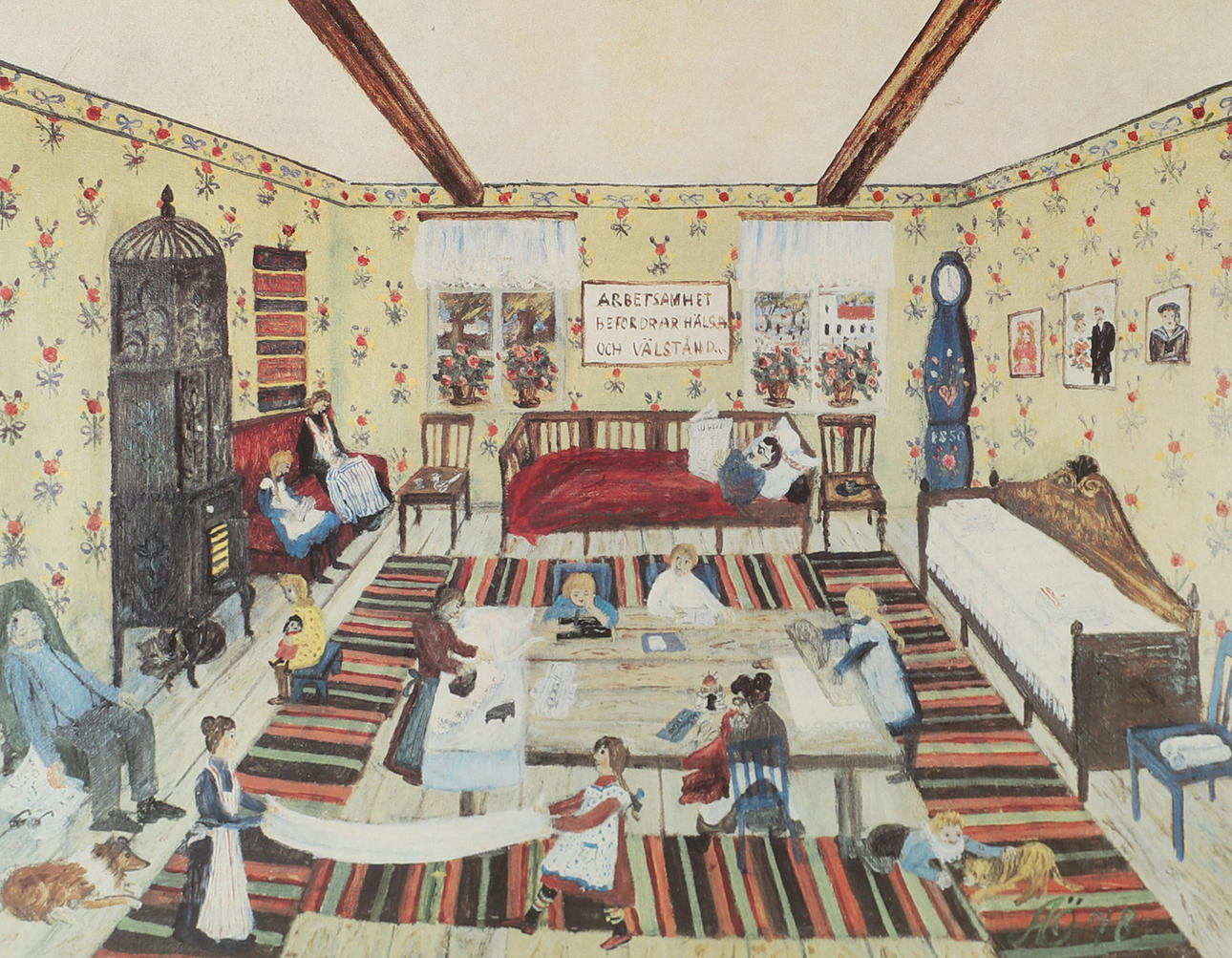 AFTER ALMA ÖHRSTRÖM. Interior, signed print.