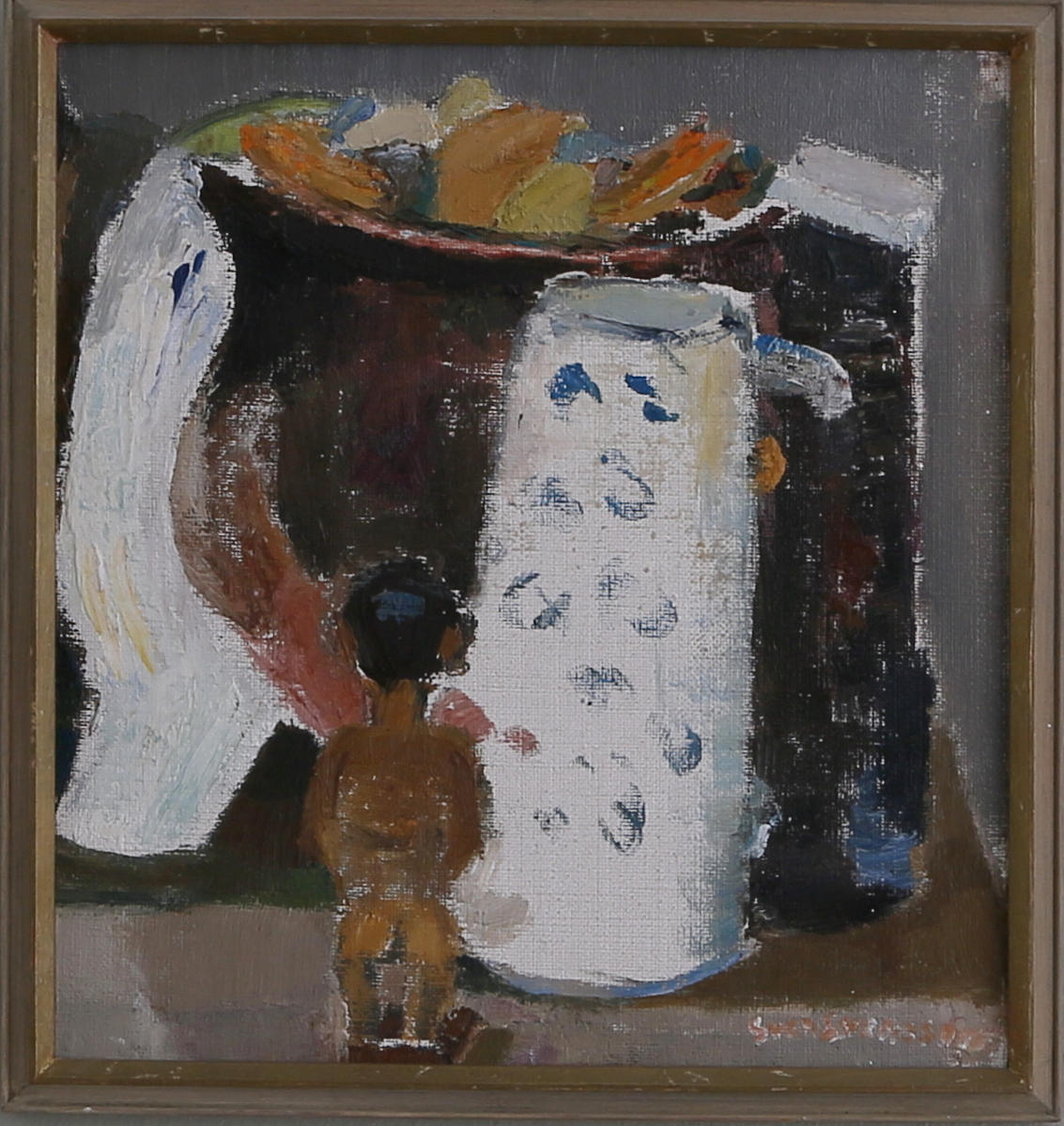 SVEN SVENSSON. "Setup", oil on Board, signed and dated 1960.