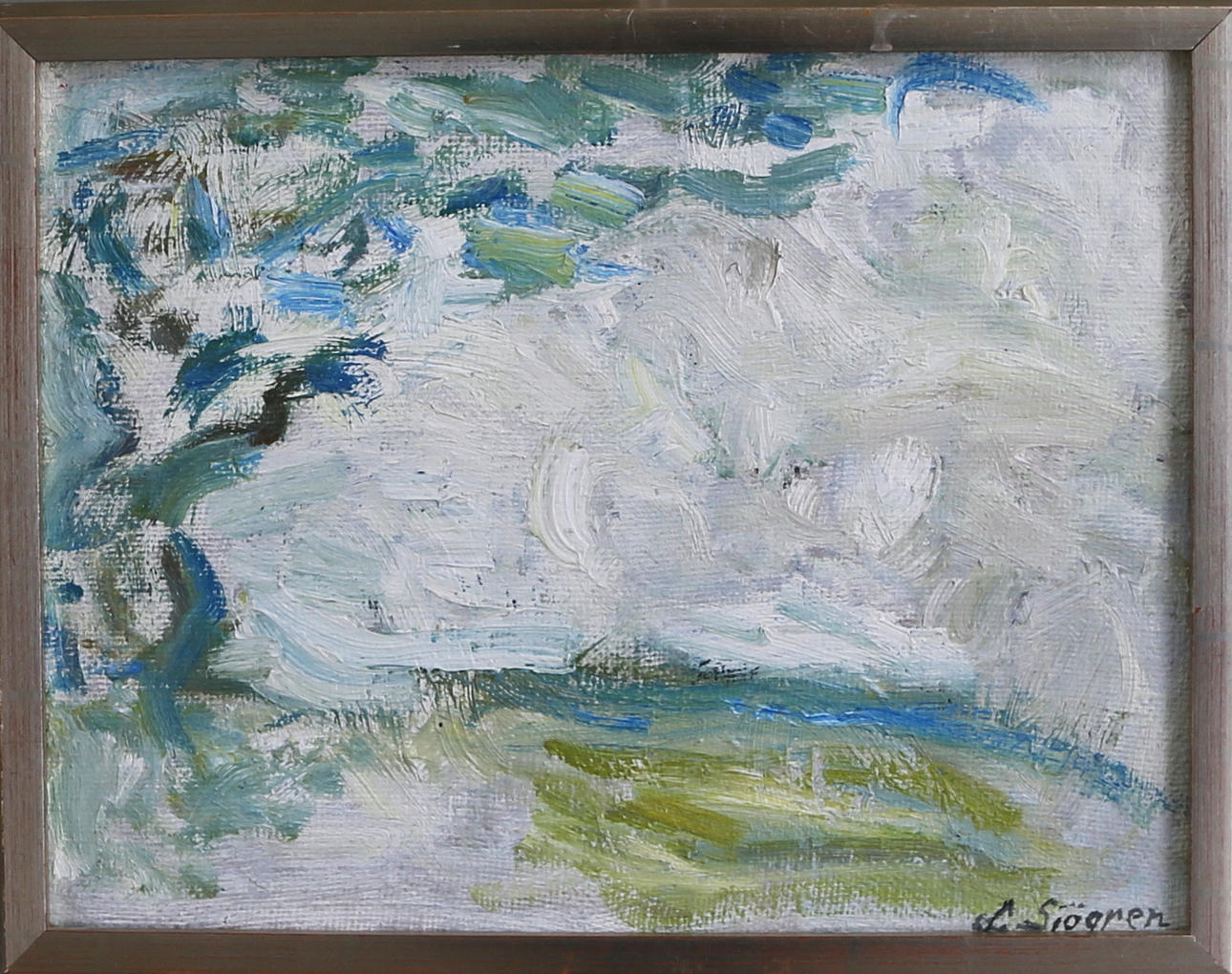 LENNART SJÖGREN. Majmorgon, olja på duk, signerad.