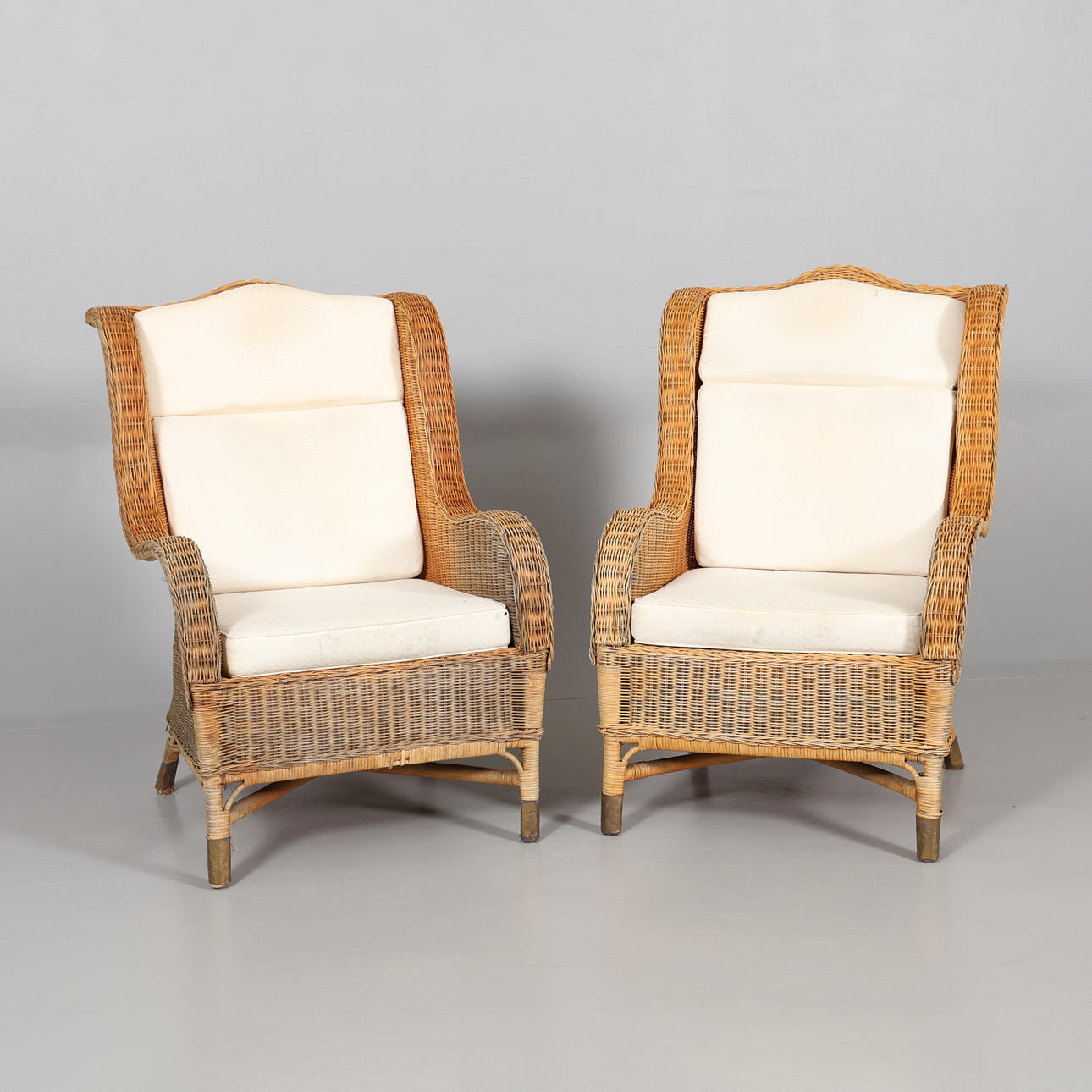 WICKER CHAIRS pair IKEA 2000s.