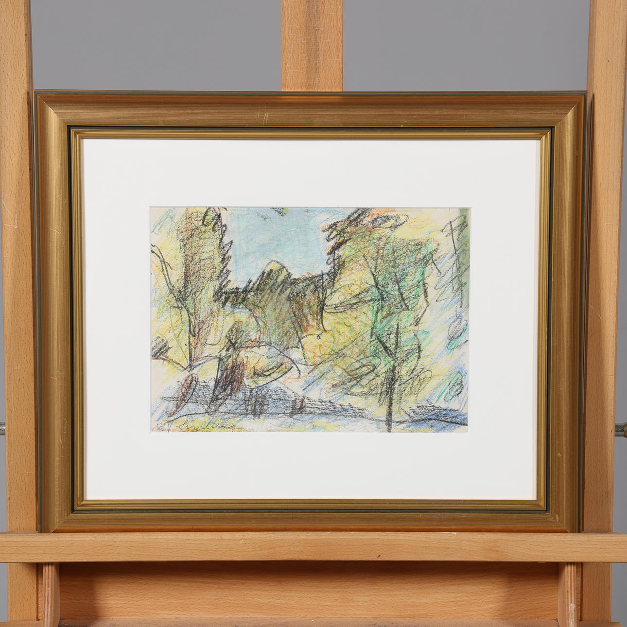 ALF LINDBERG. PASTEL, signed.