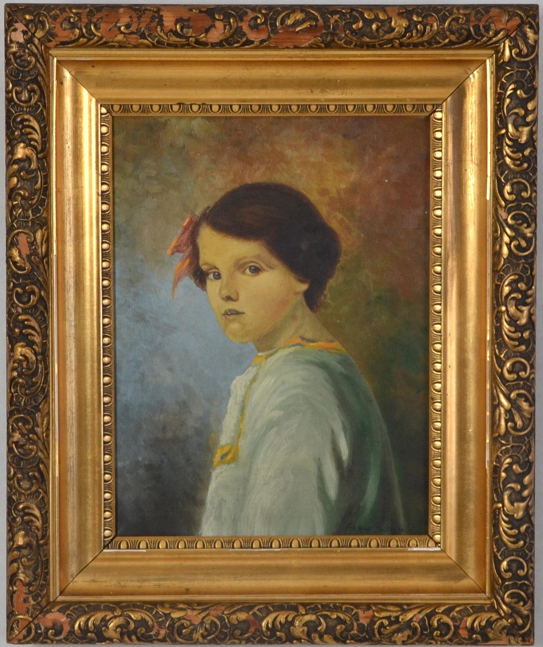 AAGE SCHOU. Olja på duk.